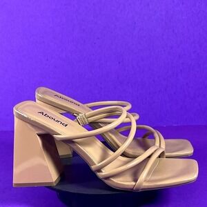 ABound Austyn Tan Mocha Strappy Block Heel Sandal Women's Shoe Size 8‎